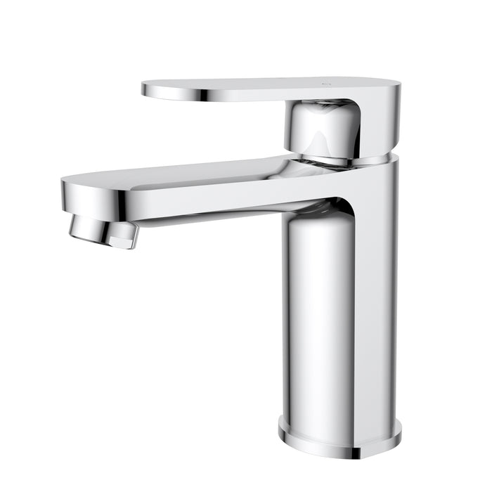 Cora Ellipse Handle Basin Mixer Chrome