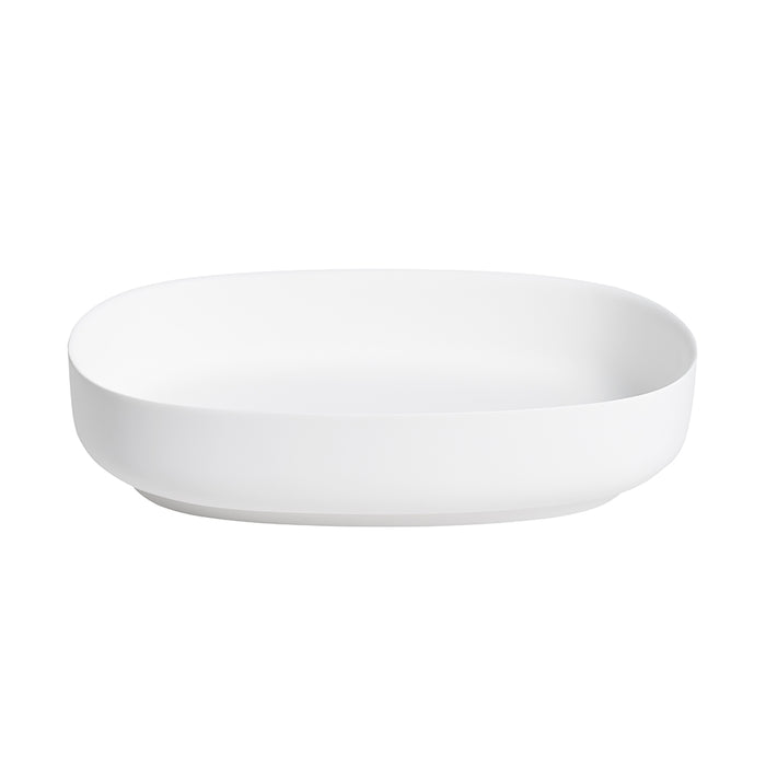 Ellips Solid Surface Above Counter Basin - Matte White 600x400