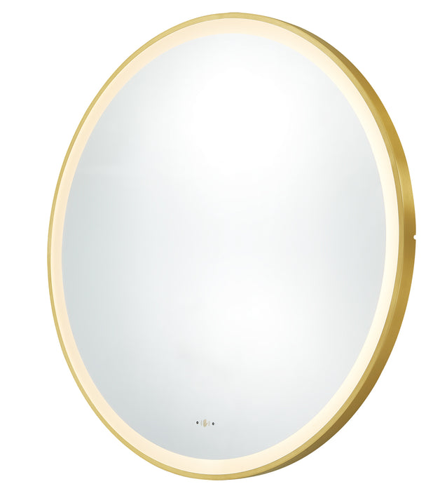 Orbis Framed LED Mirror Electroplated - Brushed Gold