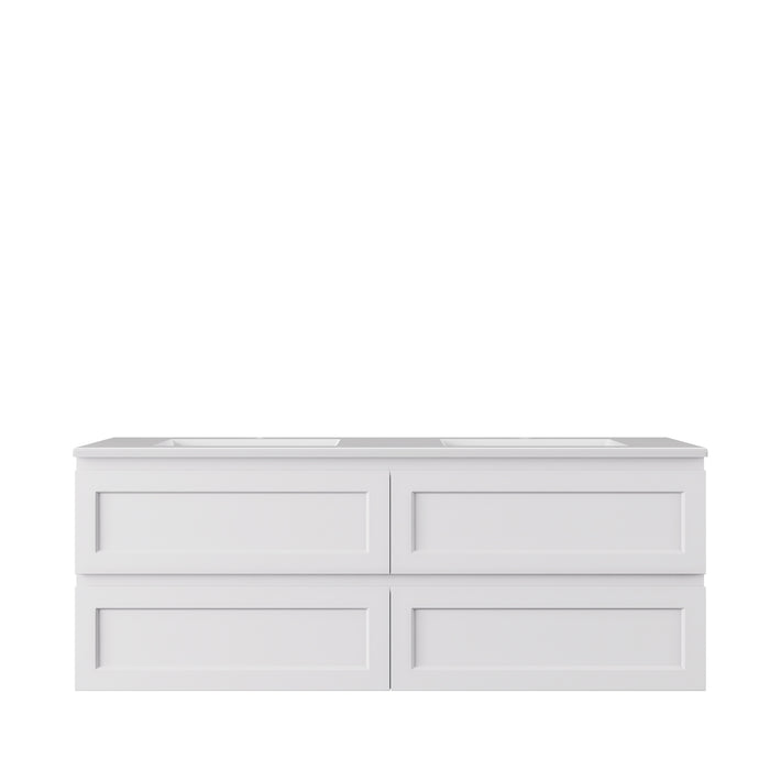 Hamilton Federation Double Bowl Wall Hung PVC Cabinet 1490x455x560