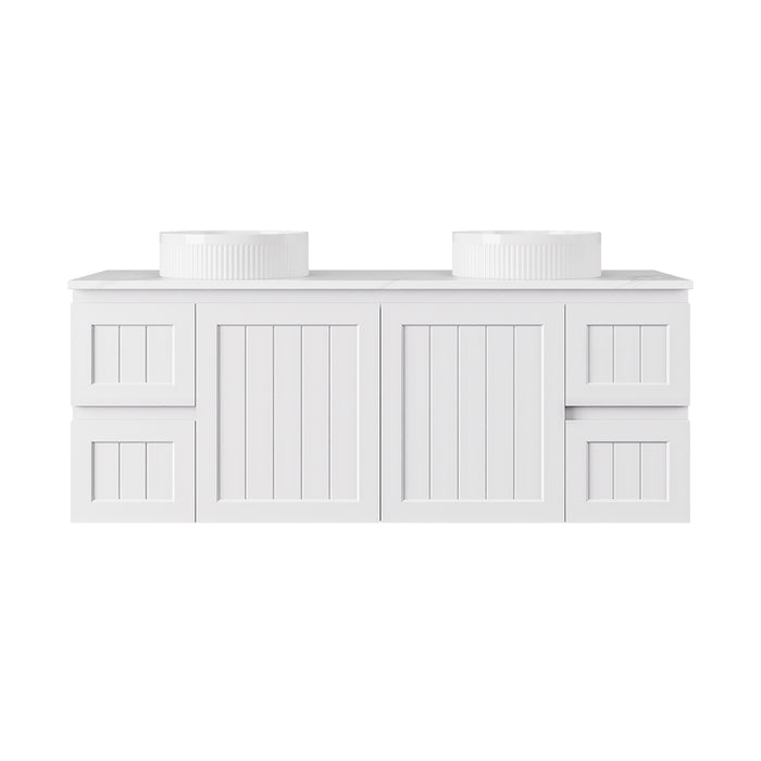 Archill Federation Double Bowl Wall Hung PVC Cabinet 1490x455x560