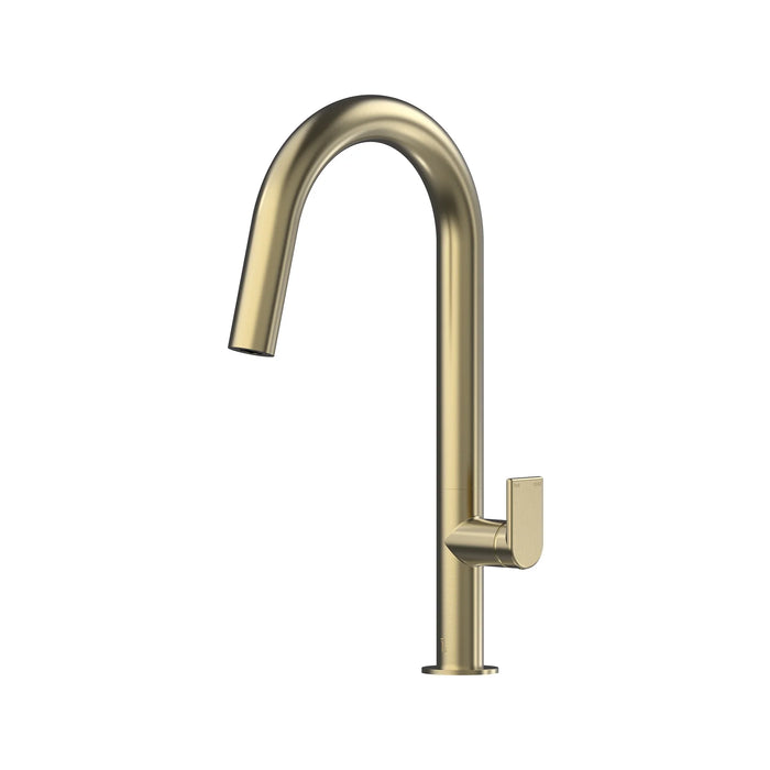 Lekki Kitchen Mixer with Round Spout Brushed Gold