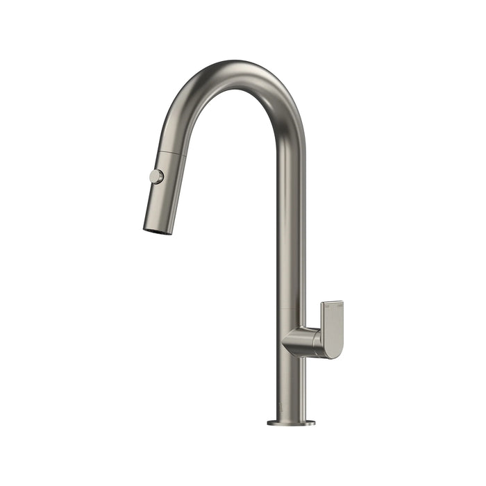 Lekki Pull Out Kitchen Mixer with Curve Spout Brushed Nickel