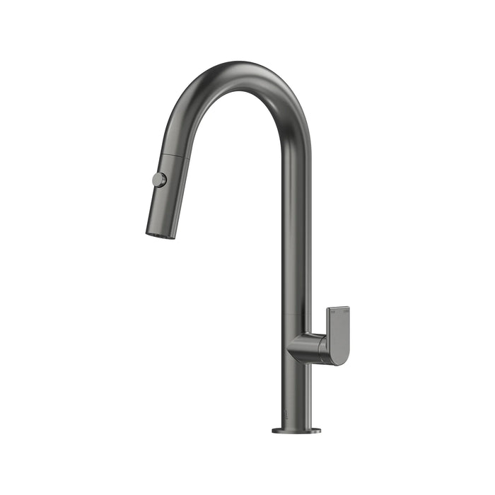 Lekki Pull Out Kitchen Mixer with Curve Spout Gun Metal