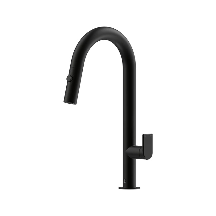 Lekki Pull Out Kitchen Mixer with Curve Spout Matte Black