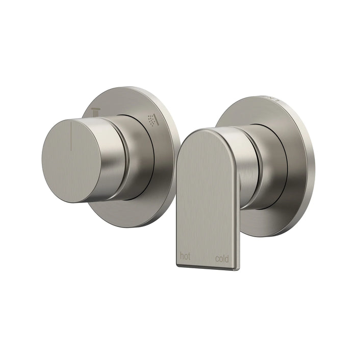 Lekki Shower/Wall Mixer with Diverter Brushed Nickel