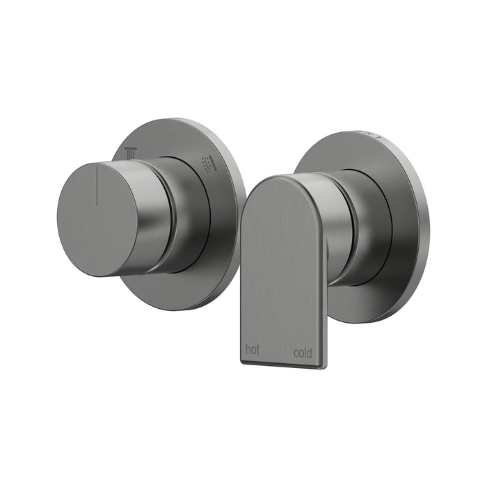 Lekki Shower/Wall Mixer with Diverter Gun Metal