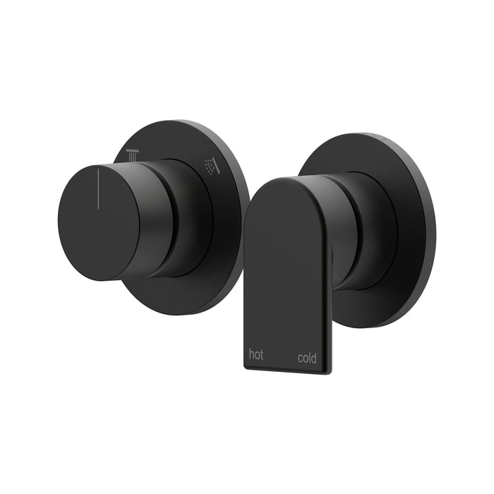 Lekki Shower/Wall Mixer with Diverter Matte Black