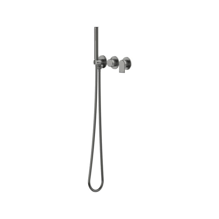 Lekki Wall Mixer With Diverter Set & Hand Shower Gun Metal