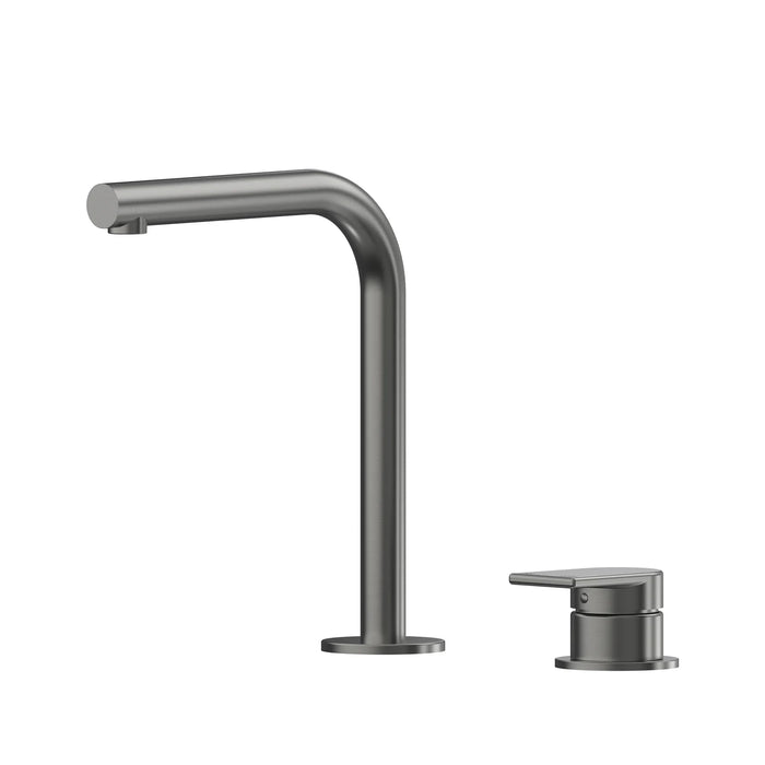Lekki Round Swivel Spout Hob Mixer Set Gun Metal