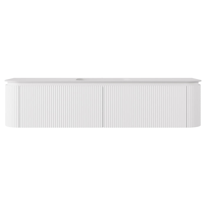 Estella Modern Double Bowl Wall Hung Vanity PVC Cabinet 1790x455x400