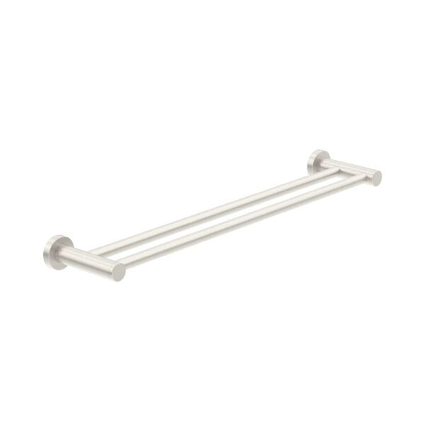 Classic Double Towel Rail 600mm Brushed Nickel