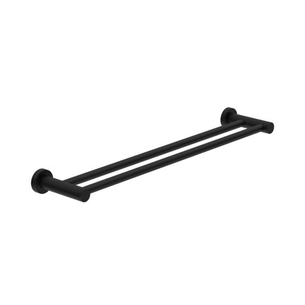 Classic Double Towel Rail 600mm Matte Black