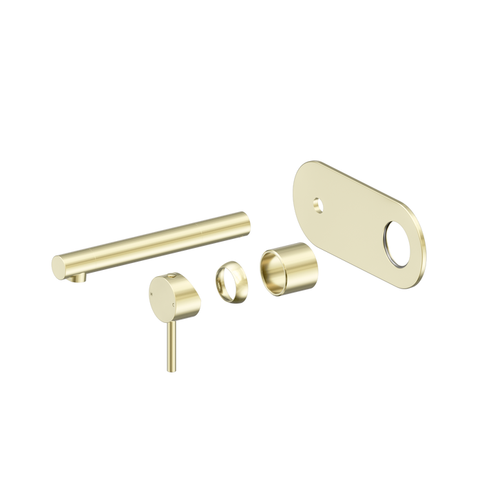 Dolce II Wall Basin/Bath Mixer - Brushed Gold