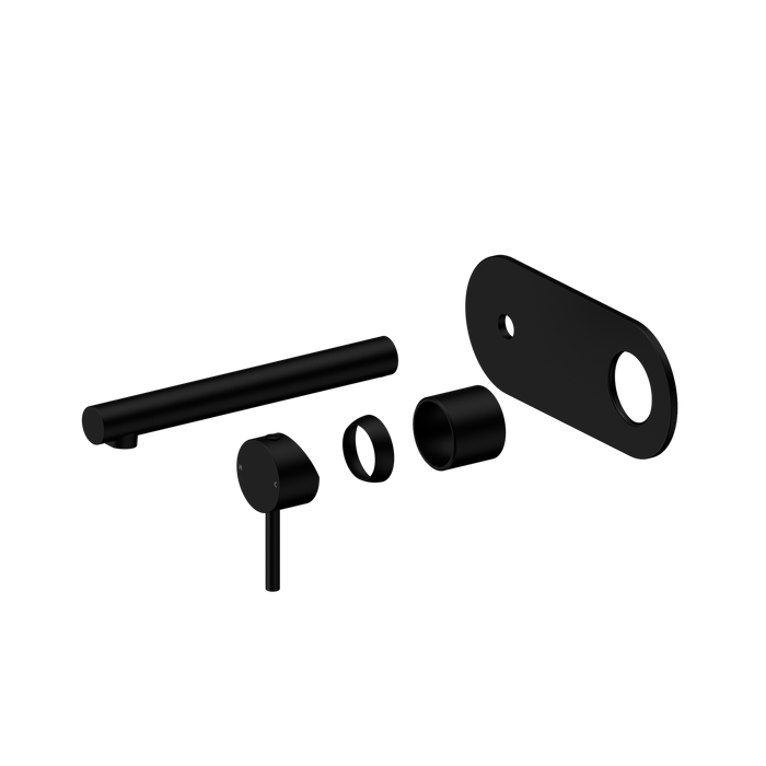 Dolce II Wall Basin/Bath Mixer - Matte Black