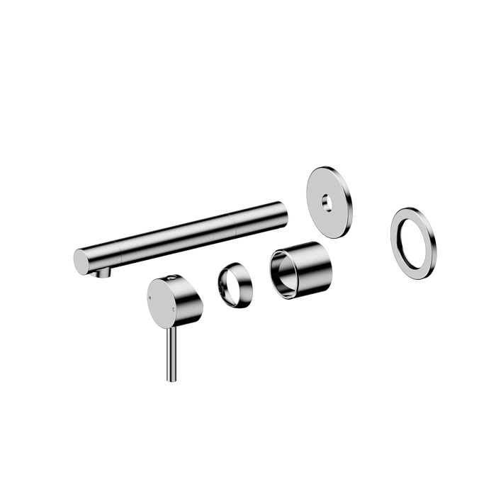 Dolce II Wall Basin/Bath Mixer Separate Back Plate - Chrome