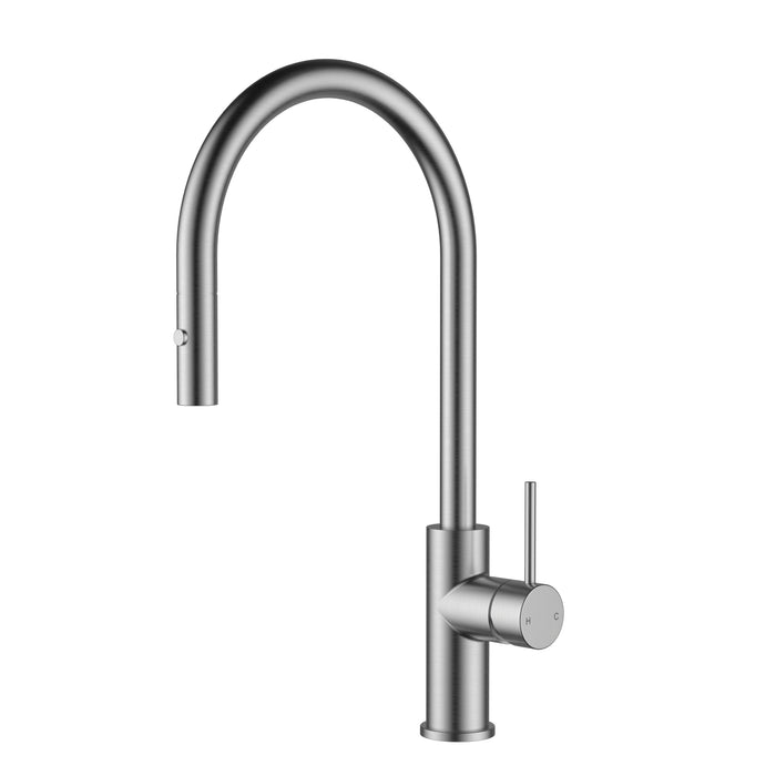 Otus Gooseneck Pullout Sink Mixer Stainless Steel