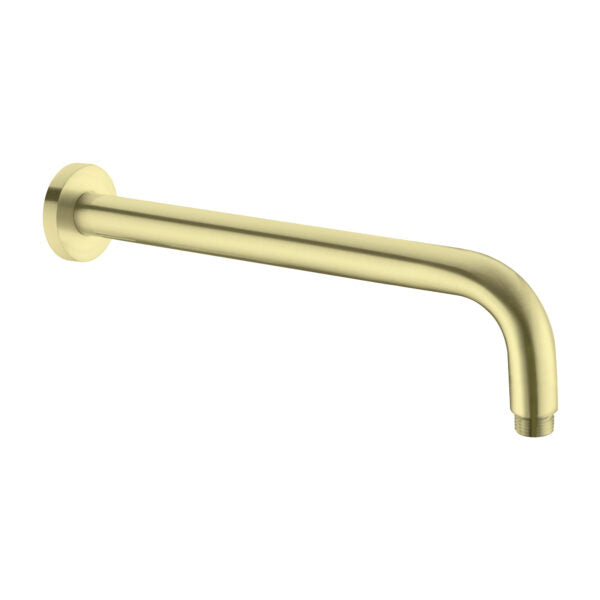Round Shower Arm 330mm Length Brushed Gold
