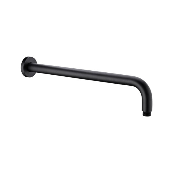 Round Shower Arm 330mm Length Matte Black