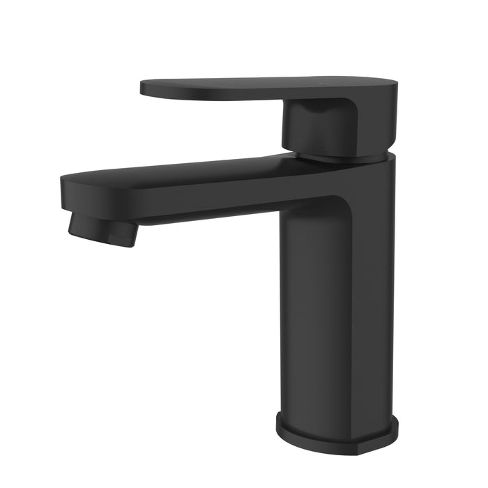 Cora Ellipse Handle Basin Mixer Matt Black