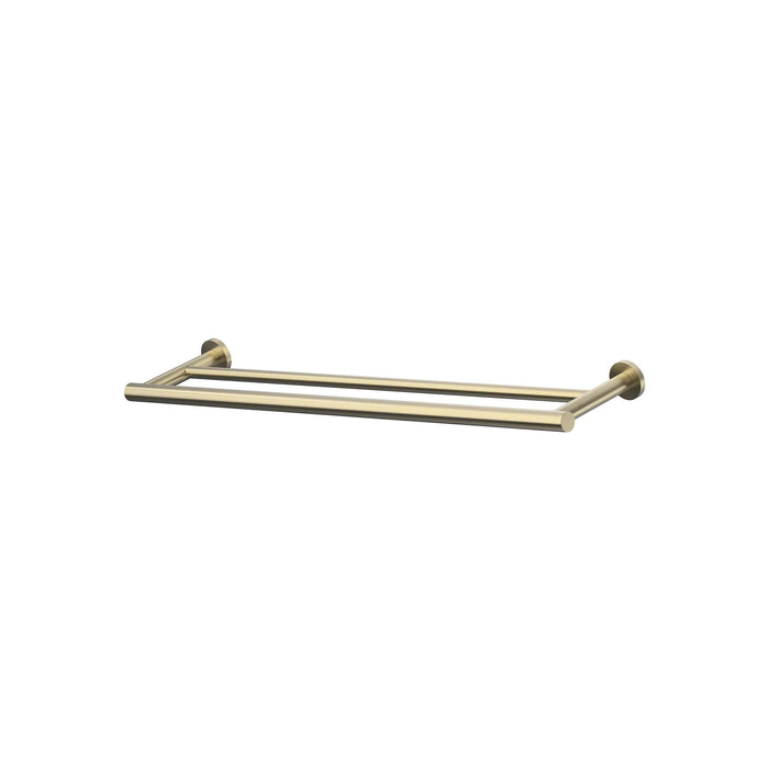 Lekki Double Towel Rail 600mm Brushed Gold