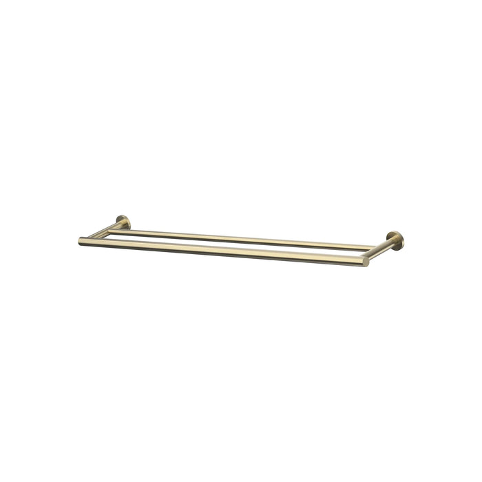 Lekki Double Towel Rail 800mm Brushed Gold