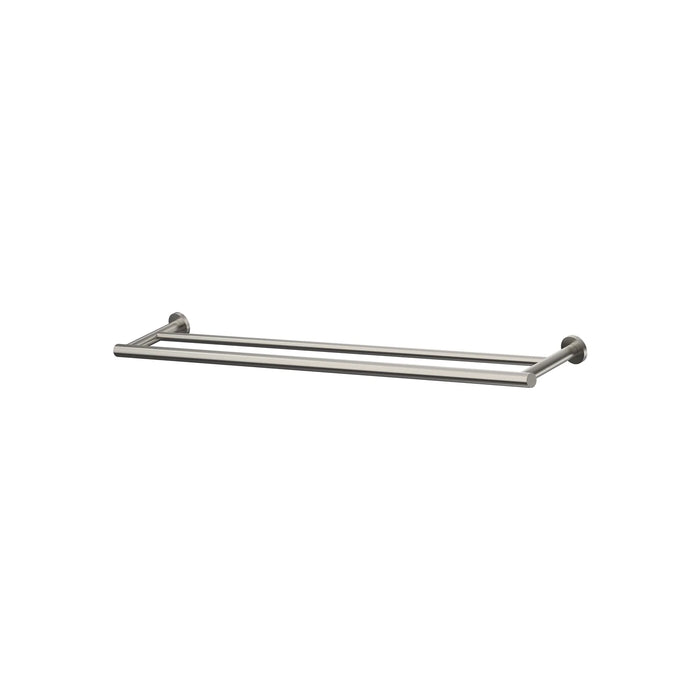 Lekki Double Towel Rail 800mm Brushed Nickel