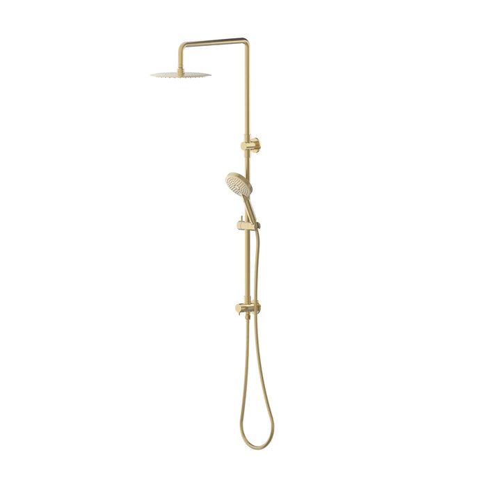 Elanna Combination Shower Set with Squareline Arm Brushed Gold