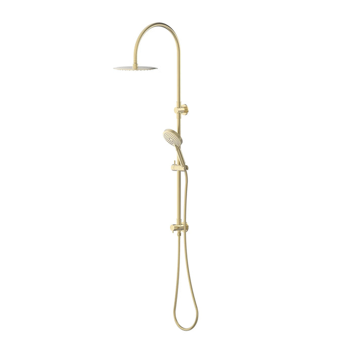 Elanna Combination Shower Set with Gooseneck Arm Brushed Gold