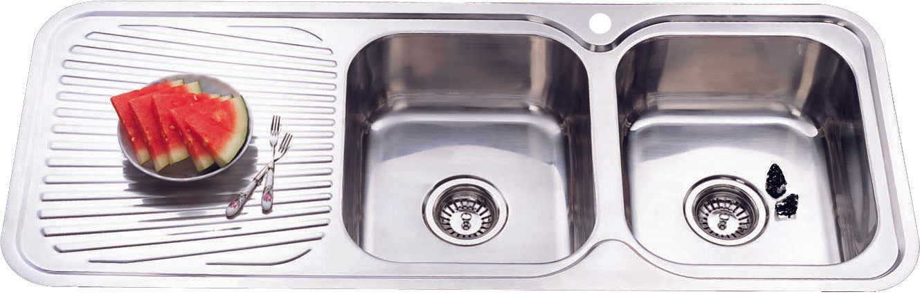 Cora Double Bowl Sink With Drainer