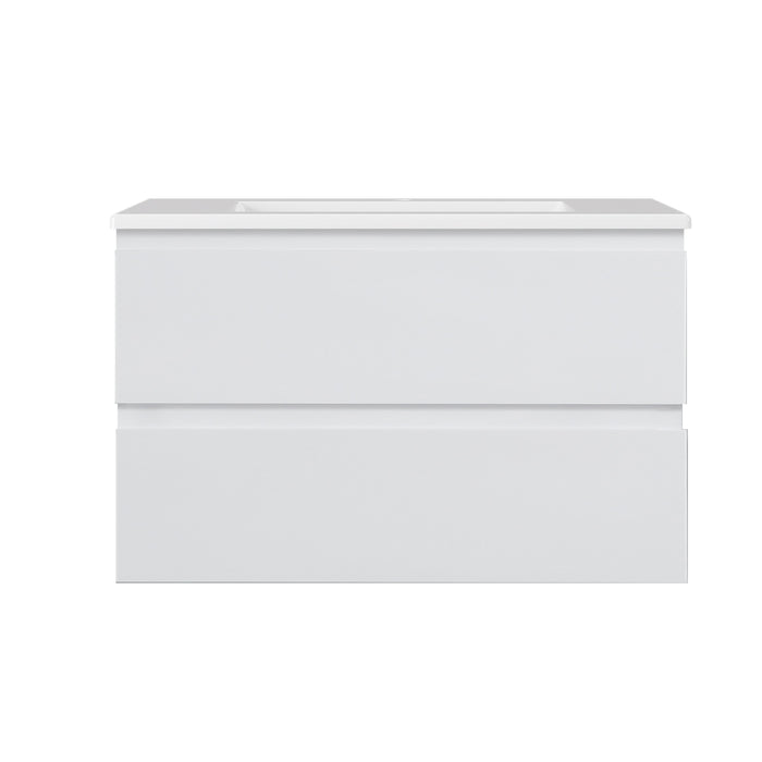 Alpha Wall Hung PVC Vanity Cabinet - Gloss White 890x455x480