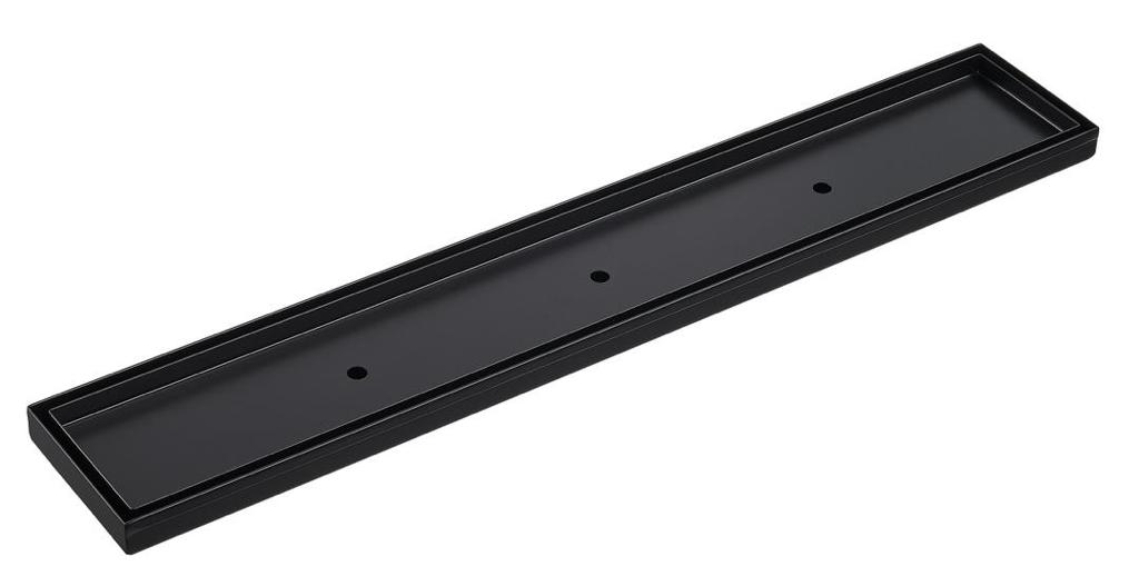 Electroplated Tile Insert Drain No Outlet - Black