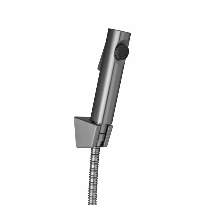 Round Brushed Nickel ABS Toilet Bidet Spray