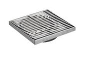 Grills Square Floor Drain - Chrome 80mm