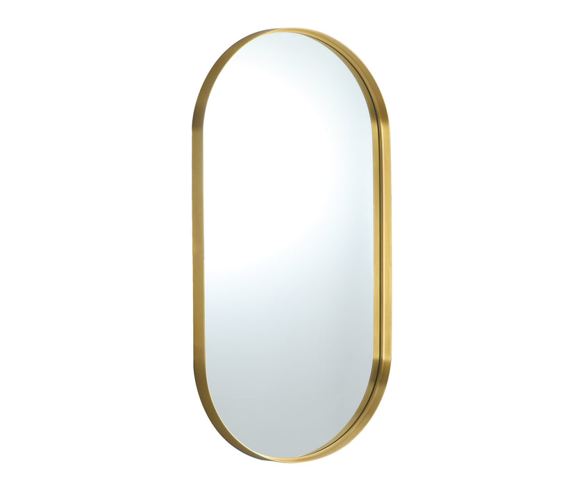 Ellips Framed Mirror - Brushed Gold