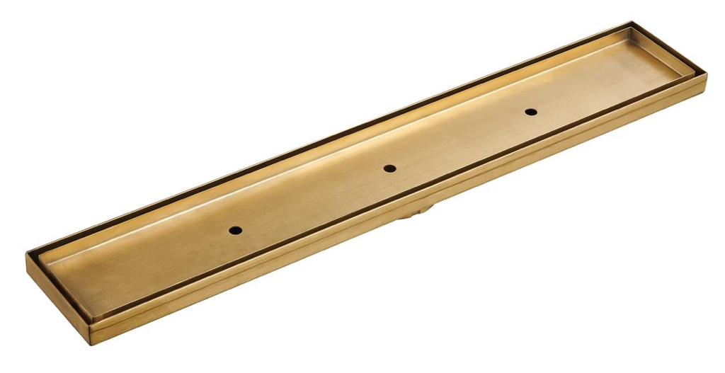 Electroplated Tile Insert Drain Centre Outlet - Gold