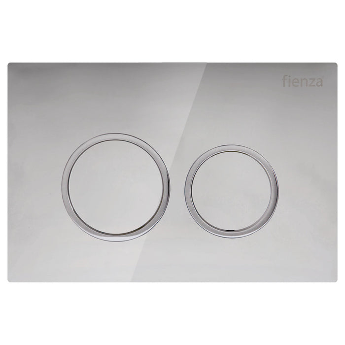 Round Flush Button Chrome
