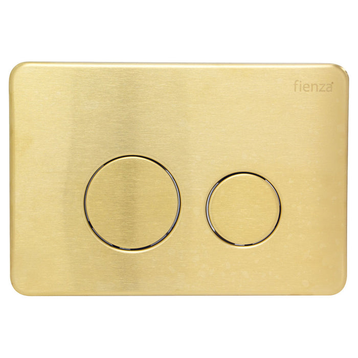 Round Flush Button Brushed Gold