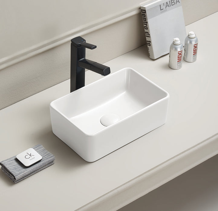 Ellips Ceramic Above Counter Basin - Gloss white 361x231