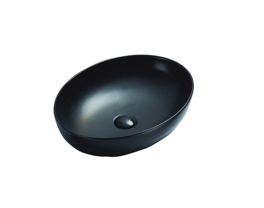 Carey Fine Ceramic Above Counter Basin - Matte Black 520x395