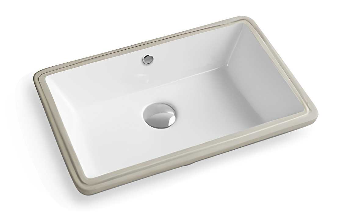 Crete Fine Ceramic Under Counter Basin - Gloss White 525x345