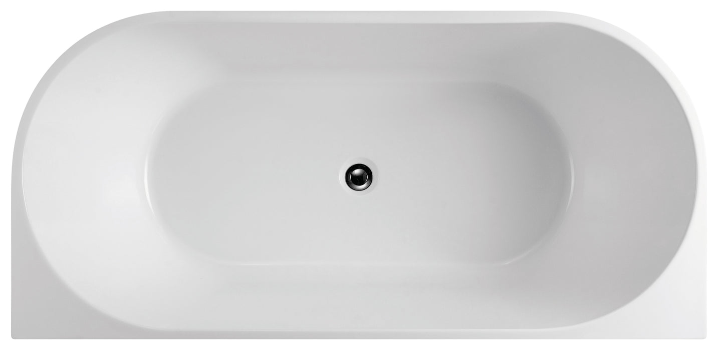 DOVER Back To Wall Free Standing Bath - No Overflow 1400x730
