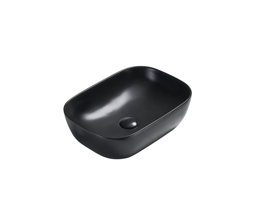 Ellips Fine Ceramic Above Counter Basins - Matte Black 465x320