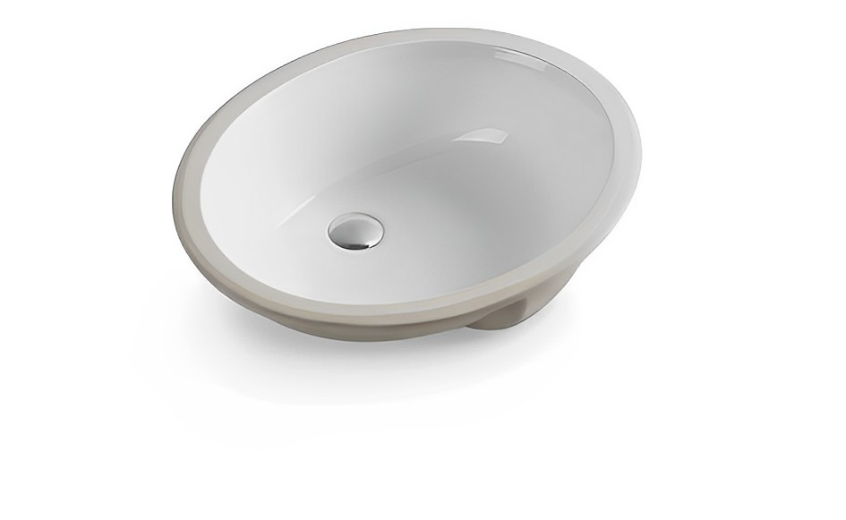 Elipps Fine Ceramic Under Counter Basin - Gloss White 460x390