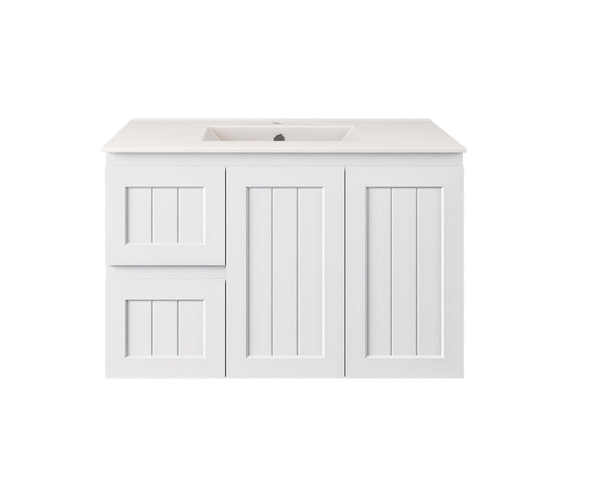 Archill Federation Left Wall Hung Ensuite PVC Cabinet 890x360x560