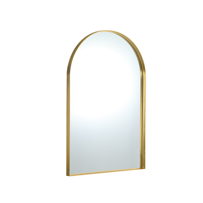 Arco Framed Mirror - Brushed Gold 600x900