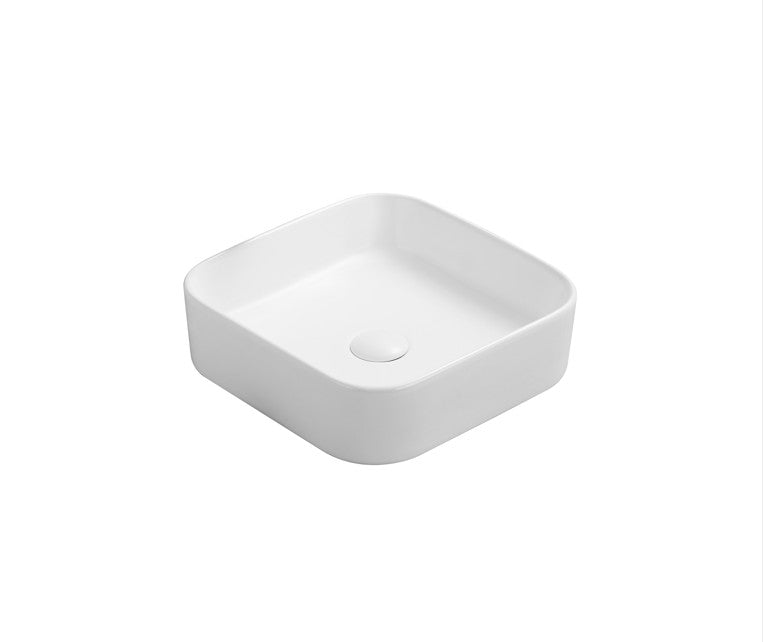 Kliff Fine Ceramic Above Counter Basin - Matte White 370x370