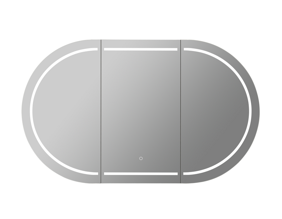Allison Pill LED Shaving Cabinets - Matte White 1500x800