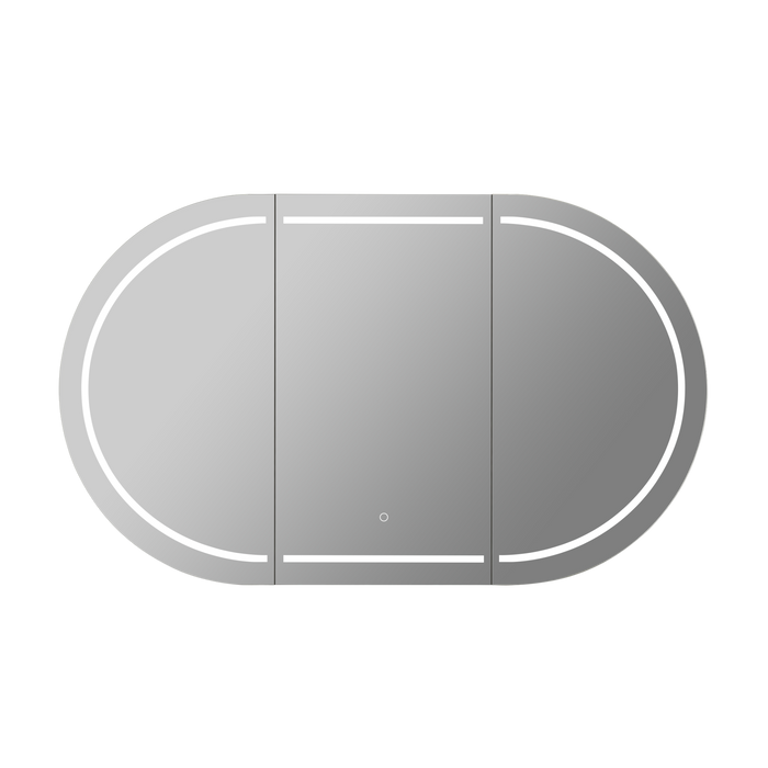 Allison LED 1500mm Pill Shaving Cabinets Matte Black