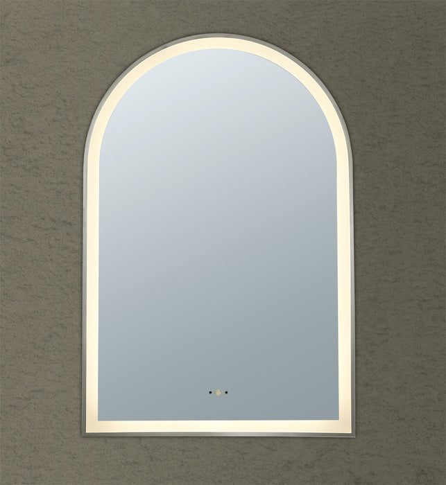 Arco Framed LED Mirror - Gun Metal 600x900